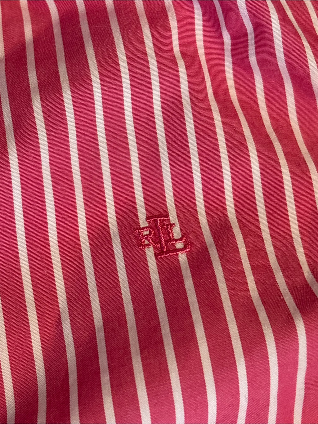 Vintage Ralph Lauren Pink Striped Button-Down Shirt — image 5 of 7